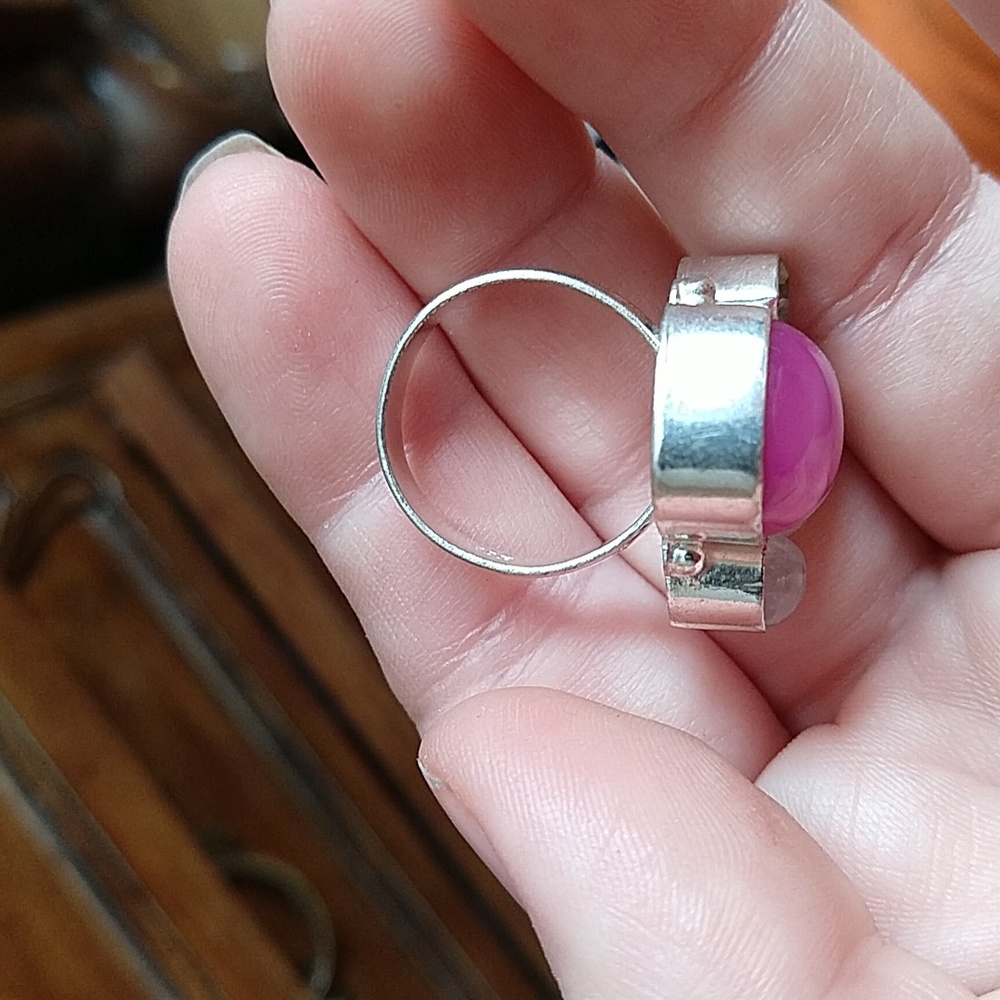 Beautiful Gemstone Sterling Silver Ring Cluster - image 4